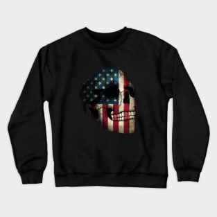 American Flag Skull Crewneck Sweatshirt